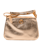 Bolsa Tiracolo Dourada Couro