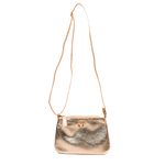 Bolsa Tiracolo Dourada Couro
