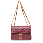 Bolsa Tiracolo Vinho Couro Matelassê Média Tati