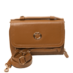 Bolsa Caramelo Tiracolo Couro Jana Pequena