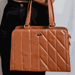 Bolsa Tiracolo Caramelo Couro Matelassê Alça Transversal Removível