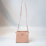 Bolsa Tiracolo Bege Em Couro 