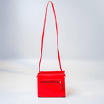 Bolsa Tiracolo Vermelho Em Couro 