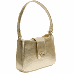 Bolsa Tiracolo Dourada em Couro Pequena Mari
