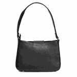 Bolsa Tiracolo Preta em Couro Pequena Mari