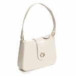 Bolsa Tiracolo Off White em Couro Pequena Mari