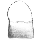 Bolsa Tiracolo Prata em Couro Pequena Mari