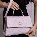 Bolsa Tote Rosa Candy Couro Alça Transversal Removível Média