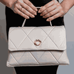 Bolsa Tote Off White Couro Alça Transversal Removível Média