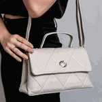 Bolsa Tote Off White Couro Alça Transversal Removível Média