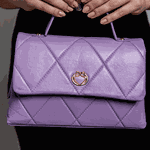 Bolsa Tote Lilás Candy Couro Alça Transversal Removível Média