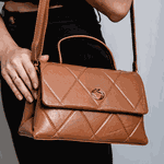 Bolsa Tote Caramelo Couro Alça Transversal Removível Média