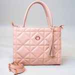 Bolsa Tote Bege Couro Metalassê