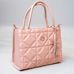 Bolsa Tote Bege Couro Metalassê