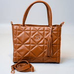 Bolsa Tote Caramelo Couro Metalassê