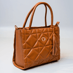Bolsa Tote Caramelo Couro Metalassê