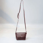 Bolsa Tiracolo Marrom Em Couro Pequena Alice