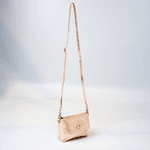 Bolsa Tiracolo Dourada Em Couro Pequena