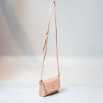 Bolsa Tiracolo Bege Em Couro Pequena