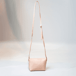 Bolsa Tiracolo Bege Em Couro Pequena