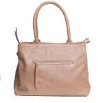 Bolsa Tiracolo Bege Couro Alça Removível Grande