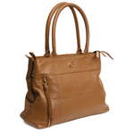 Bolsa Tiracolo Caramelo Couro Alça Removível Grande