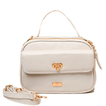 Bolsa Tiracolo Off White Couro Mikaele
