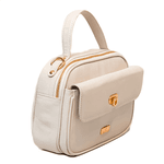 Bolsa Tiracolo Off White Couro Mikaele