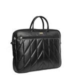 Pasta Preta Em Couro Matelassê Grande