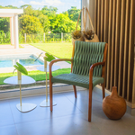 Cadeira Lauris com braço em tricô náutico
