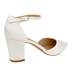 SCARPIN DE NOIVA COM SALTO BLOCO CONFORTÁVEL SM BRANCO