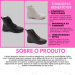 Bota Feminina Veneza01 Confortável E Leve Com Zíper Cano Baixo Café 2642