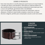 Cinto Correia Masculino Casual 40mm Cor Café Elegante Resistente 3007