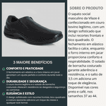 Kit Sapato Social Couro Legítimo 451 Confortável + Relógio Preto + Cinto + Carteira 3018