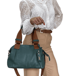 Bolsas Femininas De Couro Legitimo Lirom Macio Alta Qualidade Verde