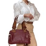 Bolsas Femininas De Couro Legitimo Lirom Macio Alta Qualidade Marsala