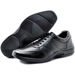 Sapato Masculino Pipper Social Couro Pelica 53104 Conforto Preto