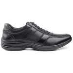 Sapato Masculino Pipper Social Couro Pelica 53104 Conforto Preto