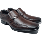 Sapato Social Masculino Rafarillo Em Couro Café Kit 4x1 Marrom