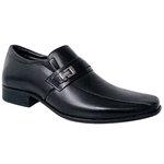 Sapato Social Masculino Jota Pe Cadarço Couro Airbag Comfort Preto
