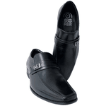 Sapato Social Masculino Jota Pe Cadarço Couro Airbag Comfort Preto