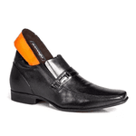 Sapato Rafarillo Office Alth Você+Alto 7cm Preto 53001 Couro Preto