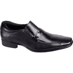 Sapato Rafarillo Social Em Couro Legitimo Metal 34054-00 Preto