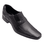 Sapato Rafarillo Social Em Couro Legitimo Metal 34054-00 Preto