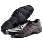 Sapato Masculino Pipper Social Couro Pelica 53104 Conforto Café