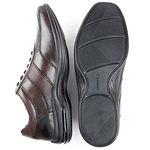 Sapato Masculino Pipper Social Couro Pelica 53104 Conforto Café