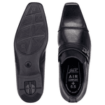Sapato Social Jota Pe Aumenta Altura 6,5cm Air Vinitti Couro Preto