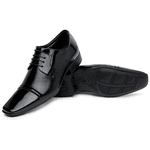 Sapato Social Masculino Jota Pe Em Couro Preto Verniz 77700 Preto