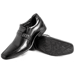 Sapato Social Rafarillo Em Couro Preto Original Kit 4x1 Preto