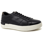 Tênis Casual Masculino Jota Pe Couro Pelica Original 83201 Preto/Branco